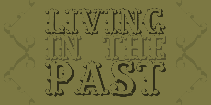 Living in the past font